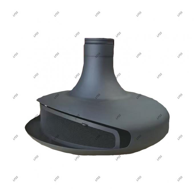 Подвешенный деревянный камин внутренний сталь на заказ черная краска декоративная 22