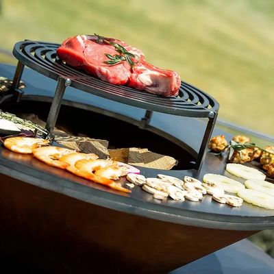 Outdoor Cooking Plancha Barbecue Rusty Metal Barbeque Charcoal Grill