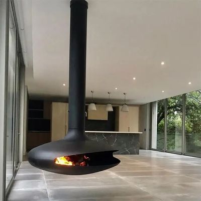 suspended fireplace indoor luxury indoor fireplace rotating spherical fireplace suspended wood burning stove