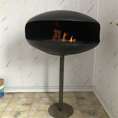 Fireplace Wood Steel Real Fire Eco Ethanol Indoor Free Black Decorative Hanging Standing