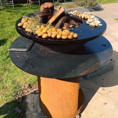 Outdoor Cooking Plancha Barbecue Rusty Metal Barbeque Charcoal Grill