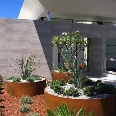 Tree Ring With Folded Top Edge Garden Decorative Rusty Corten Steel Garden