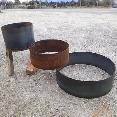 Tree Ring With Folded Top Edge Garden Decorative Rusty Corten Steel Garden